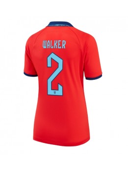 England Kyle Walker #2 Auswärtstrikot für Frauen WM 2022 Kurzarm